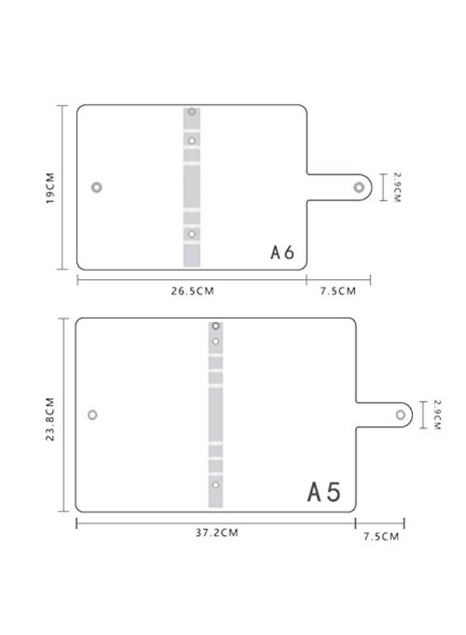 Binder Index PP & Paper Dividers for 8.5 inch/6 inch A5/A6 6-Holes Cover Ring Binder (Laser Cover, A6/17cm*10cm/6 Inch) - Image 4